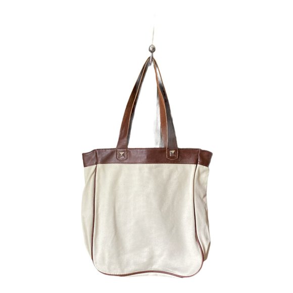 Bird on Bicycle Fabric & Leather Tote Bag - Picture 2 of 4